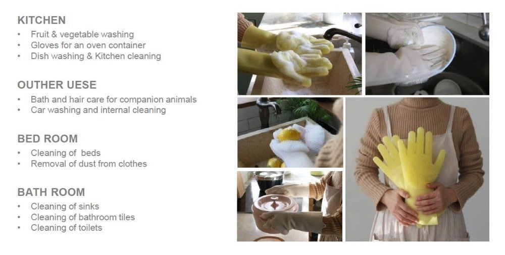 Silicone Scrubbing Gloves
