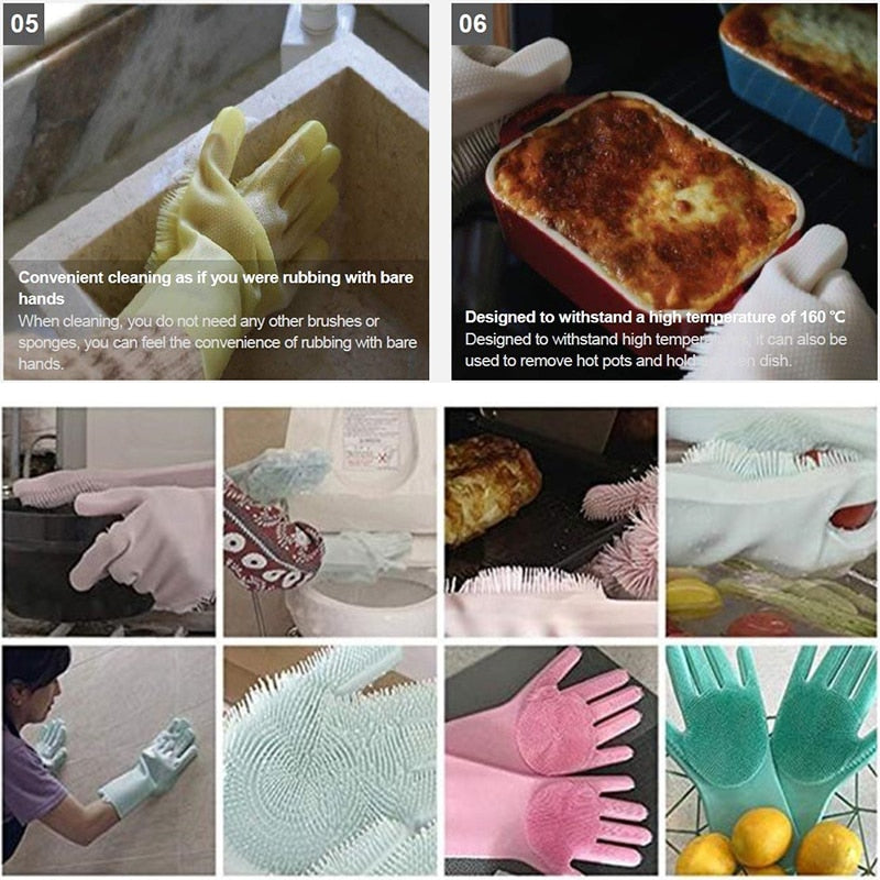 Silicone Scrubbing Gloves